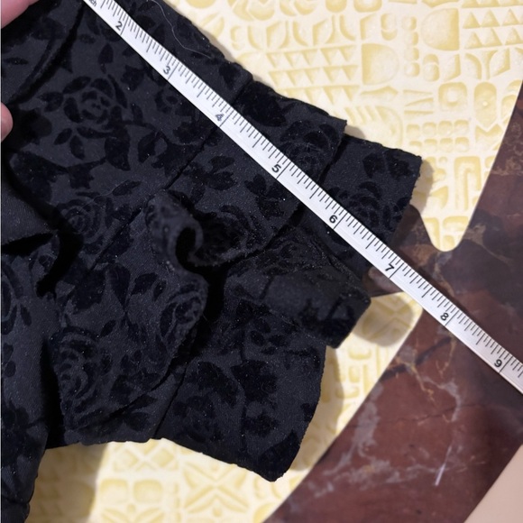 Vintage Necessary Objects Black Ruffled Puff Sleeve Mini Dress - Picture 11 of 11